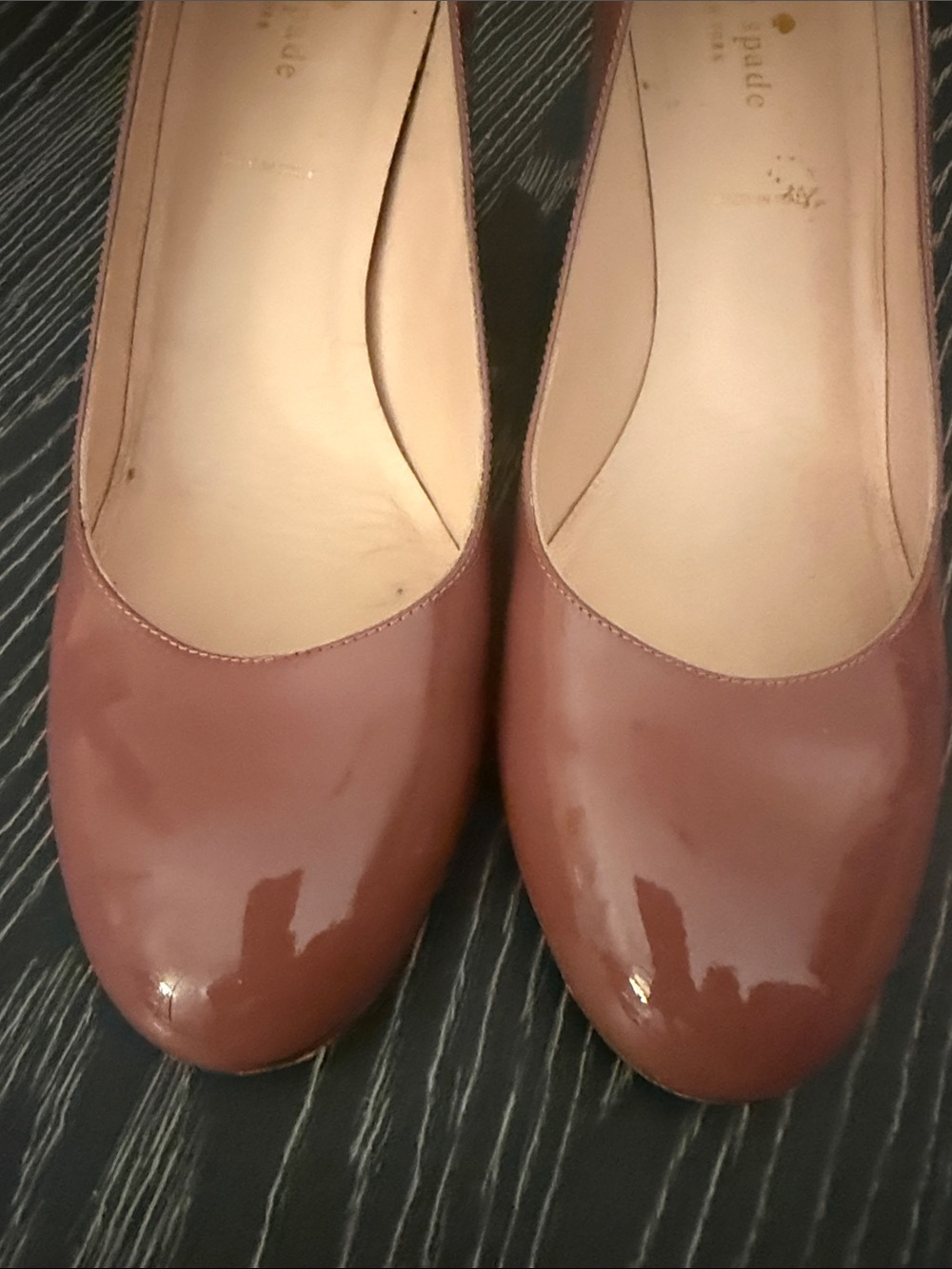 Kate Spade New York Vero Cucio Dusty Pink Rounded Toe 3” Block Heels Pumps Sz 11 - Picture 2 of 13